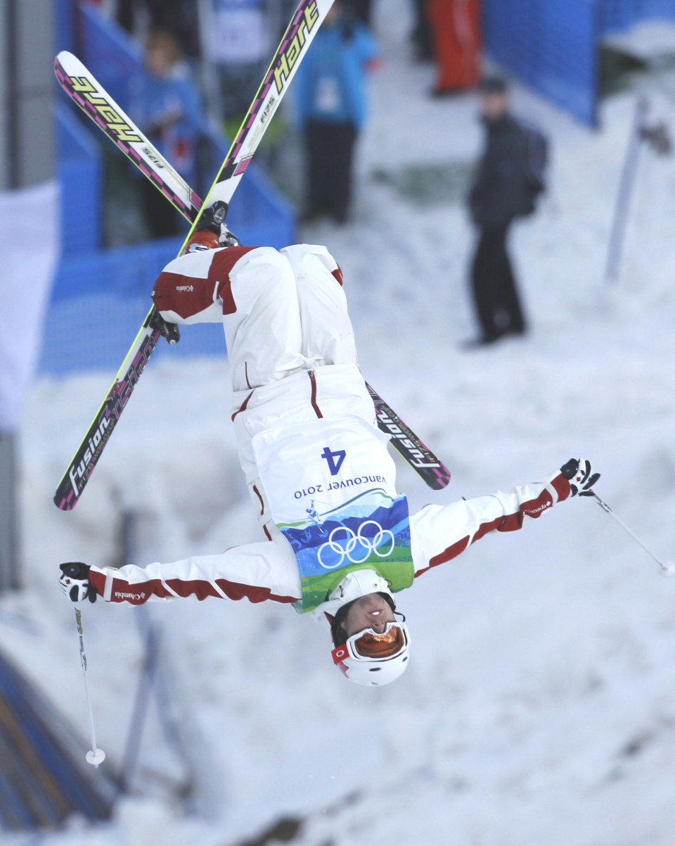 Canada's Bilodeau competes during men's freestyle skiing moguls qualifying on Cypress Mountain at the Vancouver 2010 Winter Olympics